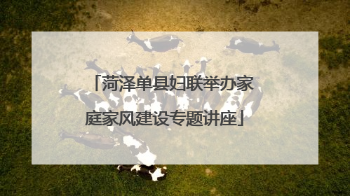 菏泽单县妇联举办家庭家风建设专题讲座