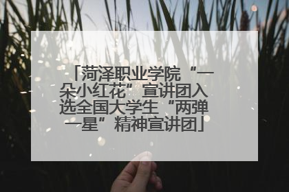 菏泽职业学院“一朵小红花”宣讲团入选全国大学生“两弹一星”精神宣讲团