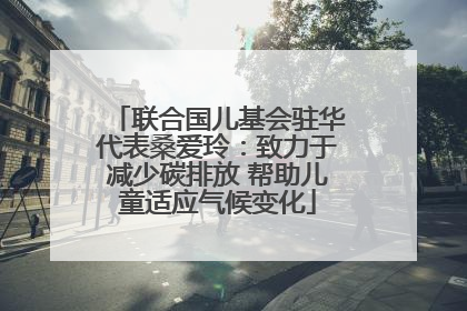 联合国儿基会驻华代表桑爱玲：致力于减少碳排放 帮助儿童适应气候变化