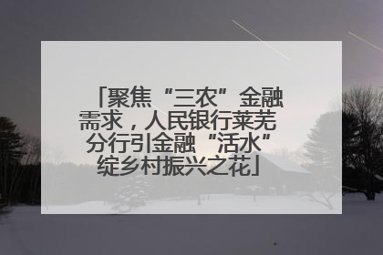 聚焦“三农”金融需求，人民银行莱芜分行引金融“活水”绽乡村振兴之花