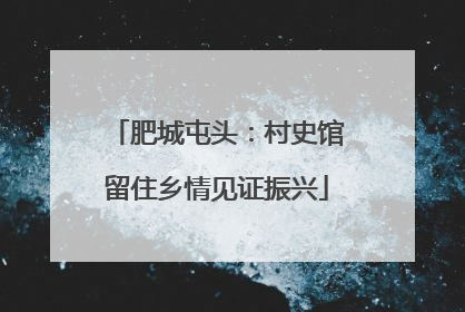 肥城屯头：村史馆留住乡情见证振兴