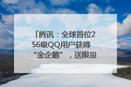 腾讯：全球首位256级QQ用户获得“金企鹅”，送限量版神秘惊喜等礼物
