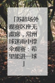 苏超场外观赛区座无虚席，常州球迷雨中撑伞观赛：希望能进一球