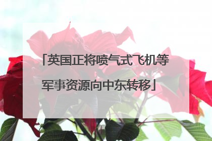 英国正将喷气式飞机等军事资源向中东转移