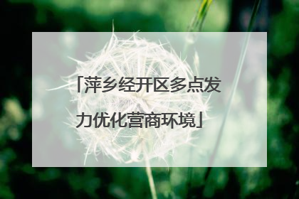 萍乡经开区多点发力优化营商环境