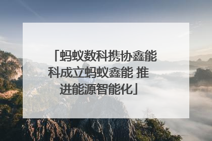 蚂蚁数科携协鑫能科成立蚂蚁鑫能 推进能源智能化