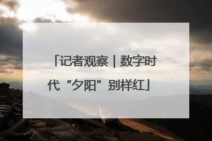 记者观察｜数字时代“夕阳”别样红