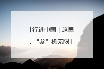行进中国｜这里，“参”机无限