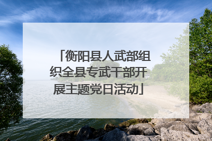 衡阳县人武部组织全县专武干部开展主题党日活动