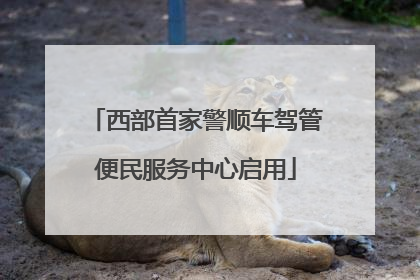 西部首家警顺车驾管便民服务中心启用