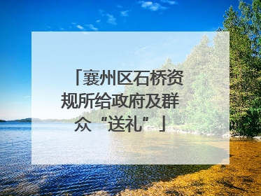 襄州区石桥资规所给政府及群众“送礼”