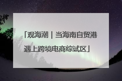 观海潮｜当海南自贸港遇上跨境电商综试区