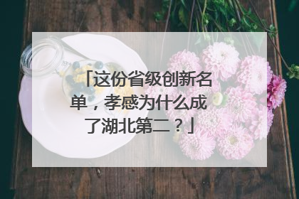 这份省级创新名单，孝感为什么成了湖北第二？