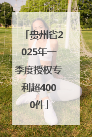 贵州省2025年一季度授权专利超4000件