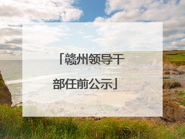 赣州领导干部任前公示