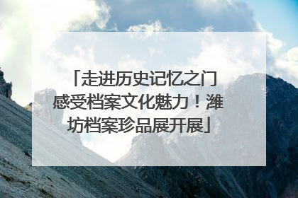 走进历史记忆之门 感受档案文化魅力！潍坊档案珍品展开展