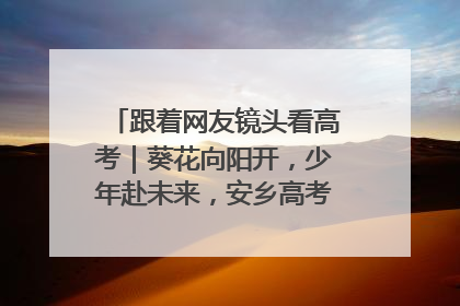 跟着网友镜头看高考｜葵花向阳开，少年赴未来，安乡高考首日的希望图景