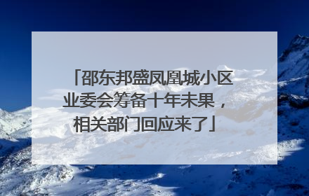 邵东邦盛凤凰城小区业委会筹备十年未果，相关部门回应来了