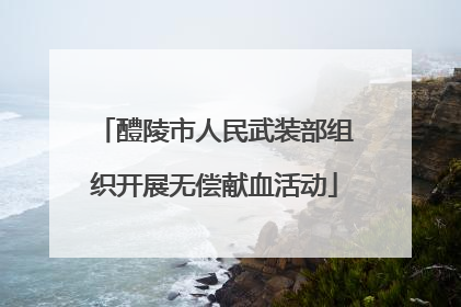醴陵市人民武装部组织开展无偿献血活动