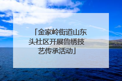金家岭街道山东头社区开展鲁绣技艺传承活动