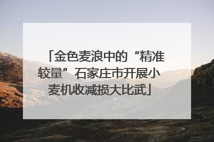 金色麦浪中的“精准较量”石家庄市开展小麦机收减损大比武