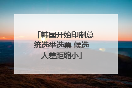 韩国开始印制总统选举选票 候选人差距缩小