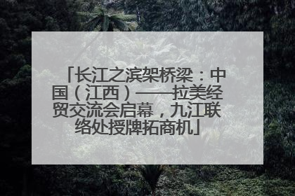 长江之滨架桥梁：中国（江西）——拉美经贸交流会启幕，九江联络处授牌拓商机