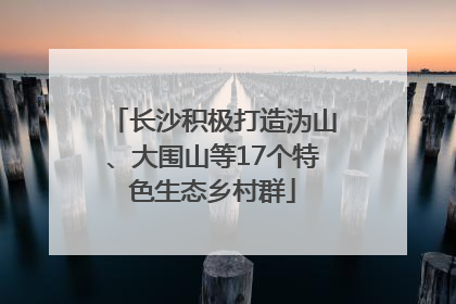 长沙积极打造沩山、大围山等17个特色生态乡村群