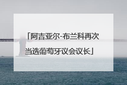 阿吉亚尔-布兰科再次当选葡萄牙议会议长