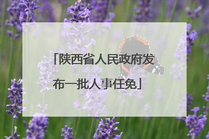 陕西省人民政府发布一批人事任免
