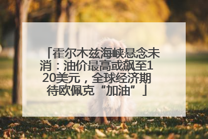 霍尔木兹海峡悬念未消：油价最高或飙至120美元，全球经济期待欧佩克“加油”