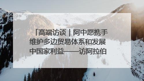 高端访谈｜阿中愿携手维护多边贸易体系和发展中国家利益——访阿拉伯议会议长亚马希