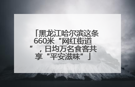 黑龙江哈尔滨这条660米“网红街道”，日均万名食客共享“平安滋味”