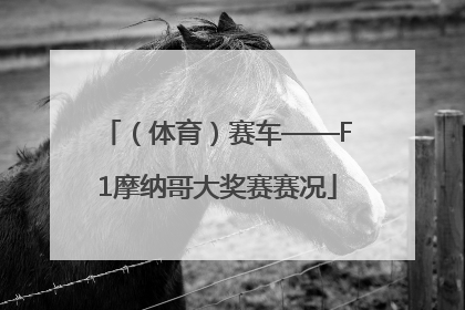 （体育）赛车——F1摩纳哥大奖赛赛况