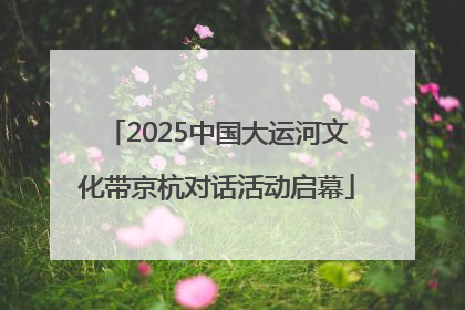 2025中国大运河文化带京杭对话活动启幕