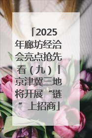 2025年廊坊经洽会亮点抢先看（九）丨京津冀三地将开展“链”上招商