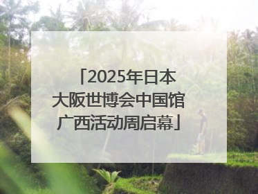 2025年日本大阪世博会中国馆广西活动周启幕