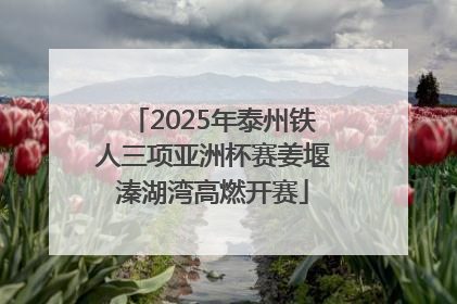2025年泰州铁人三项亚洲杯赛姜堰溱湖湾高燃开赛
