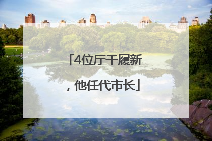 4位厅干履新，他任代市长