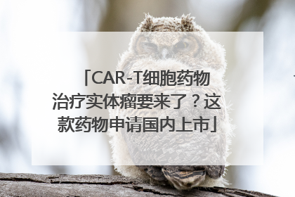 CAR-T细胞药物治疗实体瘤要来了？这款药物申请国内上市